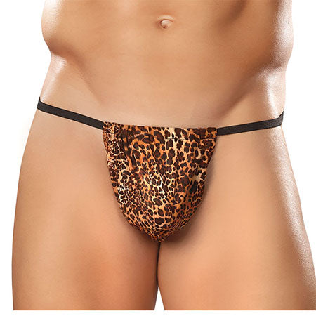 Animal Posing Strap Brown Leopard 1SZ