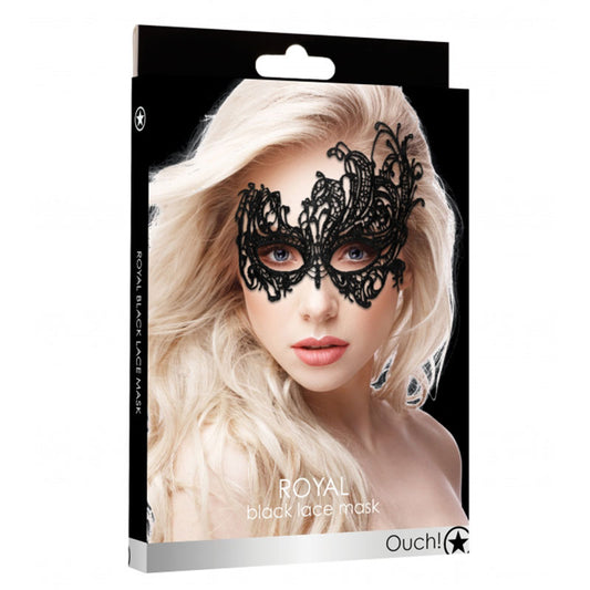 Ouch Royal Lace Eye Mask Black