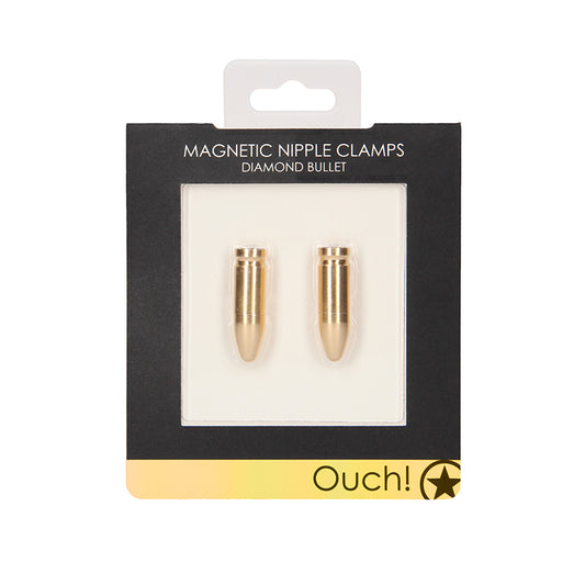 Ouch Diamond Bullet Magnet NipClamp Gold