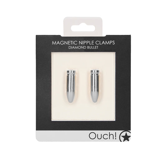 Ouch Diamond Bullet Magnet NipClamp Silv