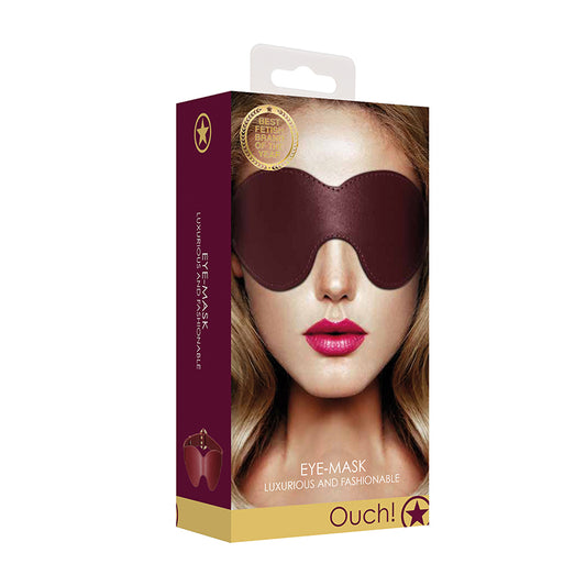Ouch Halo Eye Mask Blindfold Burgundy