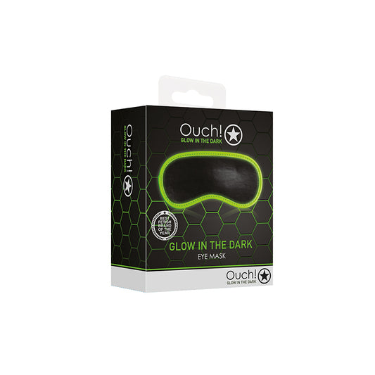 Ouch GITD Eye Mask Black/Neon Green