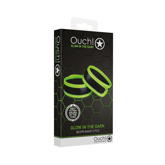 Ouch GITD Biceps Band 2-Pack Neon Green