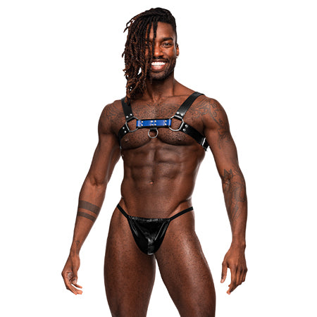 Leather Men's Aries Black/Blue OS